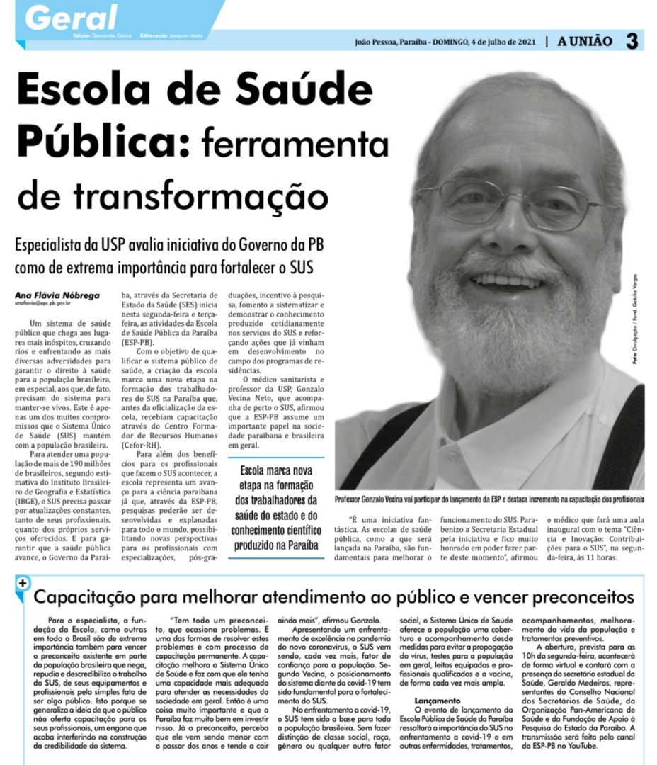 Escola de Saúde Pública: Ferramenta de Transformação